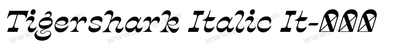 Tigershark Italic It字体转换